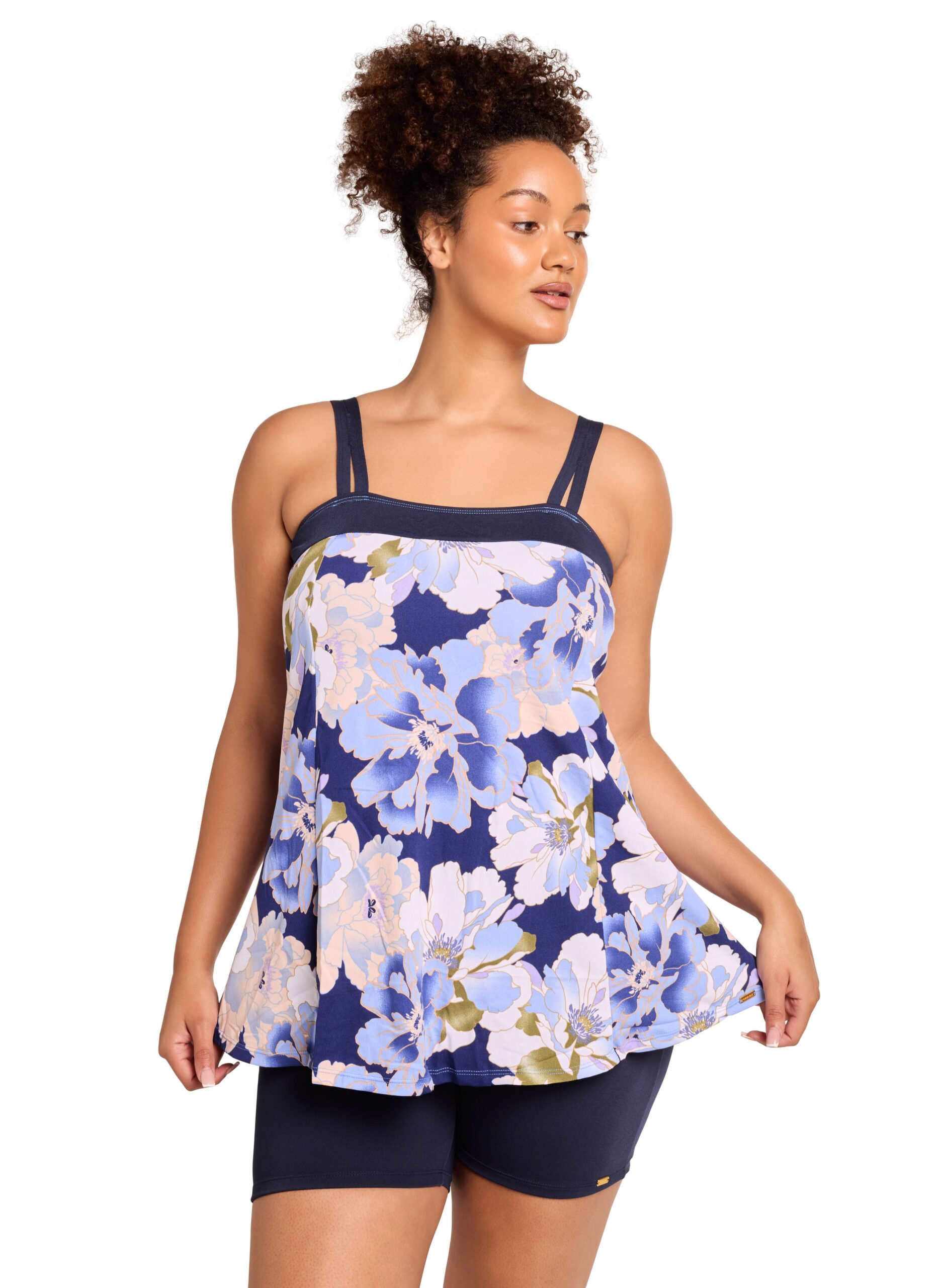 Vintage Floral Babydoll Tankini