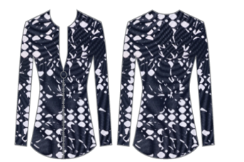 Magnolia Zip Front Long Sleeve Rash Top