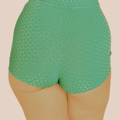Aztec Jacquard Kelly Green Not so Short Shorts