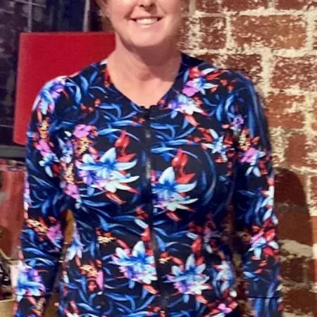 Mystic Hybiscus Zip Front Long Sleeve Rash Shirt