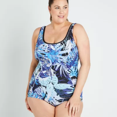 Black Palms Retro low Leg One Piece