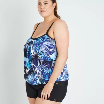 Black Palms Blouson Singlet