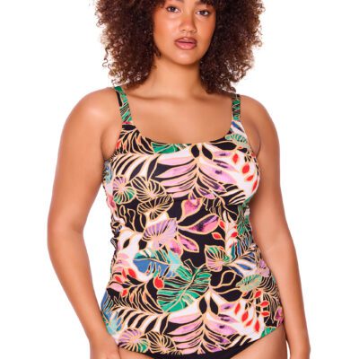 Tropicana Scoop Neck Tankini Top [front]