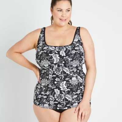 Bandana Noir Tank Underwire Tankini Top