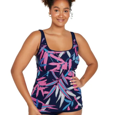 Vintage Palms Tank Underwire Tankini Top front