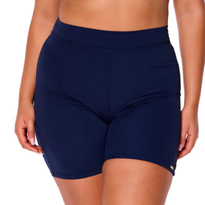 Navy Bike Leg Shorts