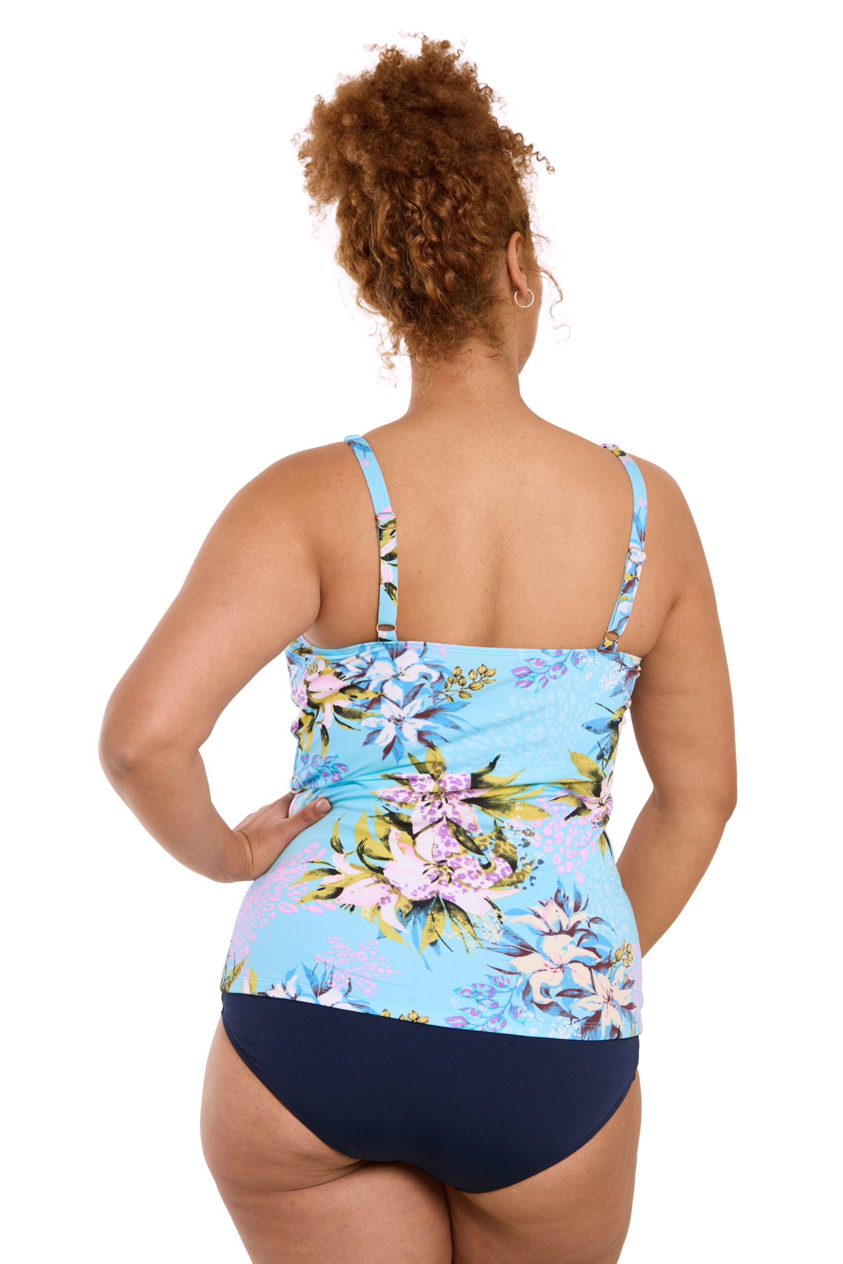 Leopard Lily Twist Front Tankini Top