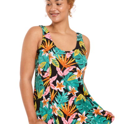Painted Tropical Princess Line Swimdress